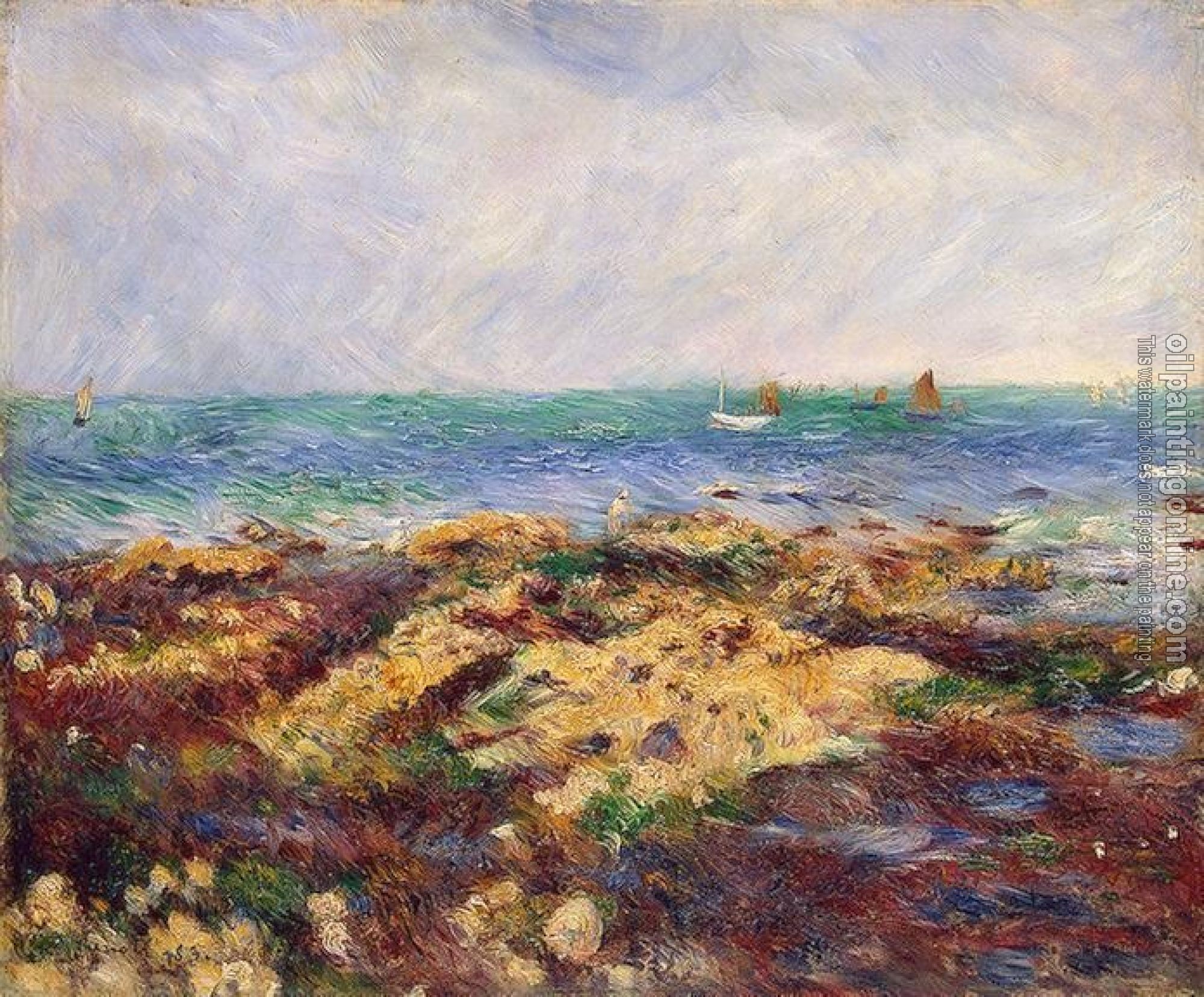 Renoir, Pierre Auguste - Low Tide at Yport